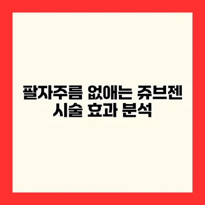 팔자주름 없애는 쥬브젠 시술 효과 분석