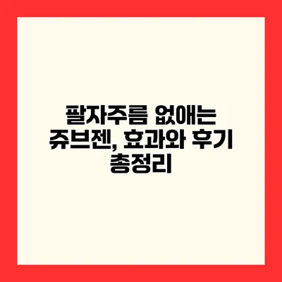 팔자주름 없애는 쥬브젠, 효과와 후기 총정리