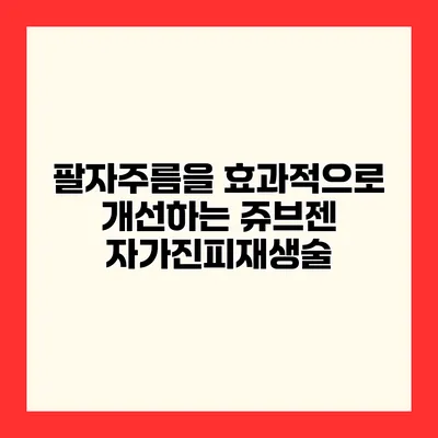 팔자주름을 효과적으로 개선하는 쥬브젠 자가진피재생술