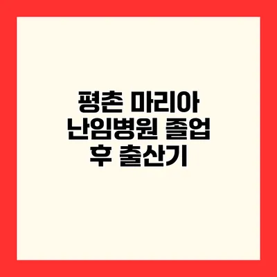 평촌 마리아 난임병원 졸업 후 출산기