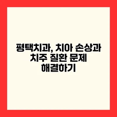 평택치과, 치아 손상과 치주 질환 문제 해결하기