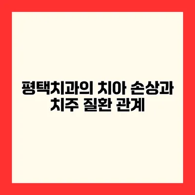 평택치과의 치아 손상과 치주 질환 관계